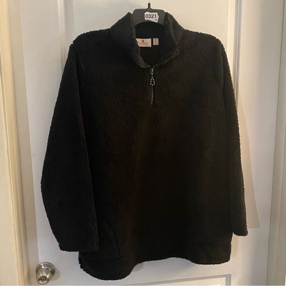 NWOT Quacker Factory 1/4 Zip Fleece Sz 1X